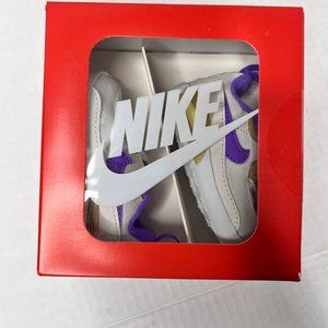 NIKE MAX 90 OG CRIB Shoe WHITE Gold Purple  Size 2c